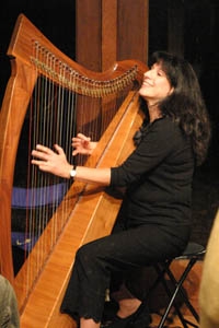 Verlene with harp